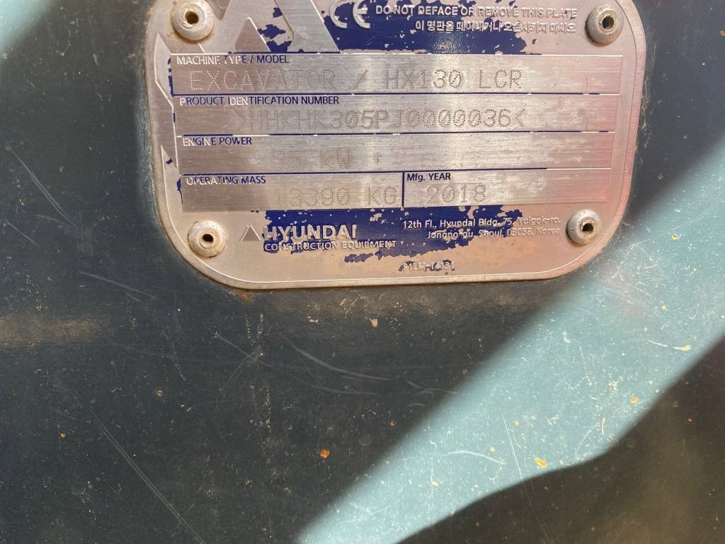 Lintekskavaator Hyundai HX 130 ALCR: pilt 8