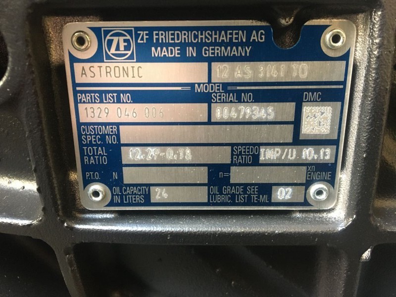 DAF Versnellingsbak ZF 12 AS 3141 TO 12,29 - 0,78 INTARDER - Käigukast - Veoauto: pilt 3 DAF Versnellingsbak ZF 12 AS 3141 TO 12,29 - 0,78 INTARDER - Käigukast - Veoauto: pilt 3