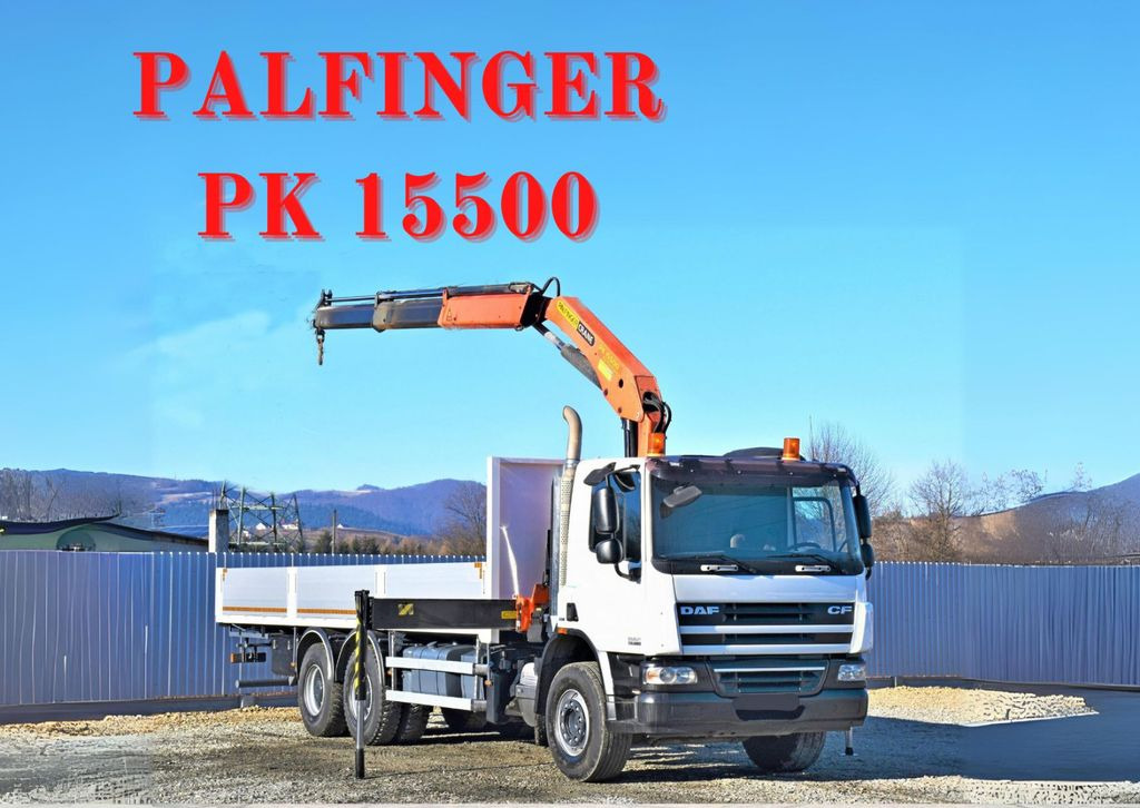 DAF CF 75.360 Pritsche 7,95 m + KRAN / FUNK * 6x4 - Kraanaga veoauto, Madelveok/ Platvormveok: pilt 1 DAF CF 75.360 Pritsche 7,95 m + KRAN / FUNK * 6x4 - Kraanaga veoauto, Madelveok/ Platvormveok: pilt 1
