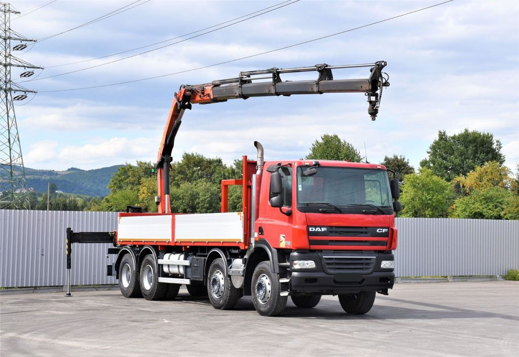 DAF CF 85.410 Pritsche 6,80m + KRAN / FUNK/8x4 DAF CF 85.410 Pritsche 6,80m + KRAN / FUNK/8x4 - Kraanaga veoauto: pilt 2 DAF CF 85.410 Pritsche 6,80m + KRAN / FUNK/8x4 DAF CF 85.410 Pritsche 6,80m + KRAN / FUNK/8x4 - Kraanaga veoauto: pilt 2