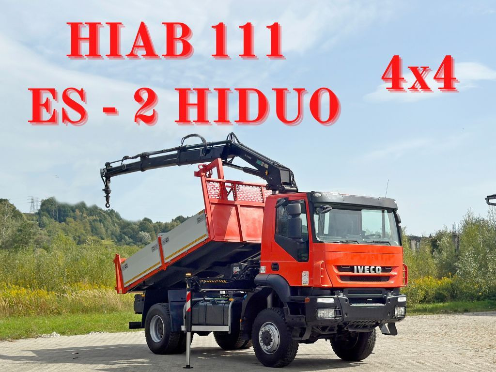 Iveco TRAKKER 190T36 * HIAB 111 ES-2 HIDUO * 4x4 * TOP - Kraanaga veoauto: pilt 1 Iveco TRAKKER 190T36 * HIAB 111 ES-2 HIDUO * 4x4 * TOP - Kraanaga veoauto: pilt 1