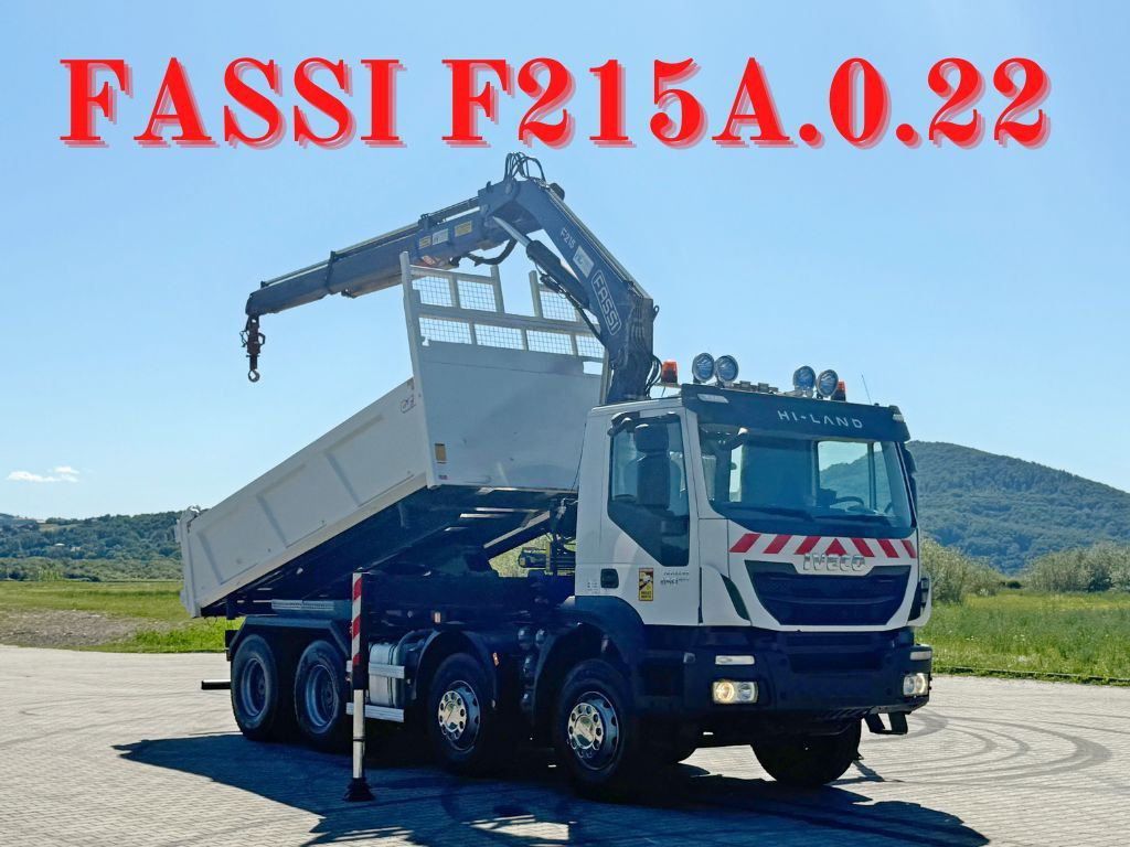 Iveco TRAKKER 450 * FASSI F215A.0.22 + FUNK / 8x4 *TOP - Kallurauto, Kraanaga veoauto: pilt 1 Iveco TRAKKER 450 * FASSI F215A.0.22 + FUNK / 8x4 *TOP - Kallurauto, Kraanaga veoauto: pilt 1