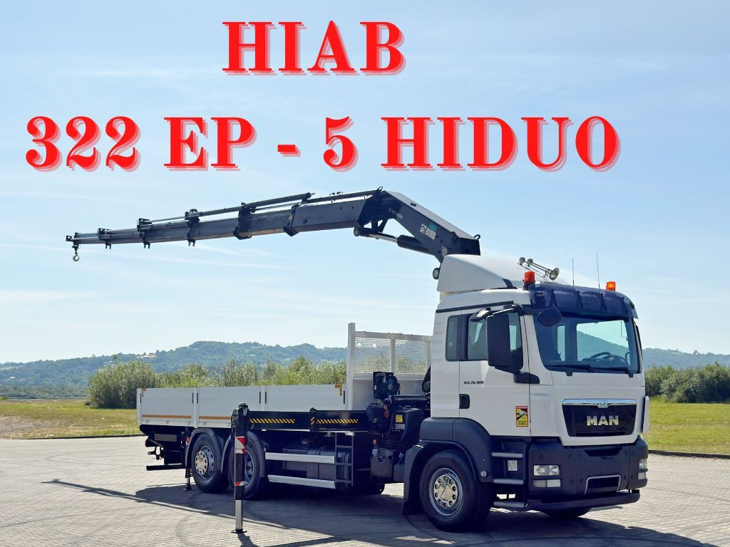 MAN TGS 26.400 * HIAB 322 EP-5 HIDUO + FUNK* TOP - Kraanaga veoauto: pilt 1 MAN TGS 26.400 * HIAB 322 EP-5 HIDUO + FUNK* TOP - Kraanaga veoauto: pilt 1