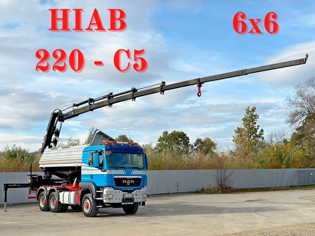 MAN TGS 26.480 * HIAB 220 - C5 + FUNK / 6x6 - Kraanaga veoauto: pilt 1 MAN TGS 26.480 * HIAB 220 - C5 + FUNK / 6x6 - Kraanaga veoauto: pilt 1
