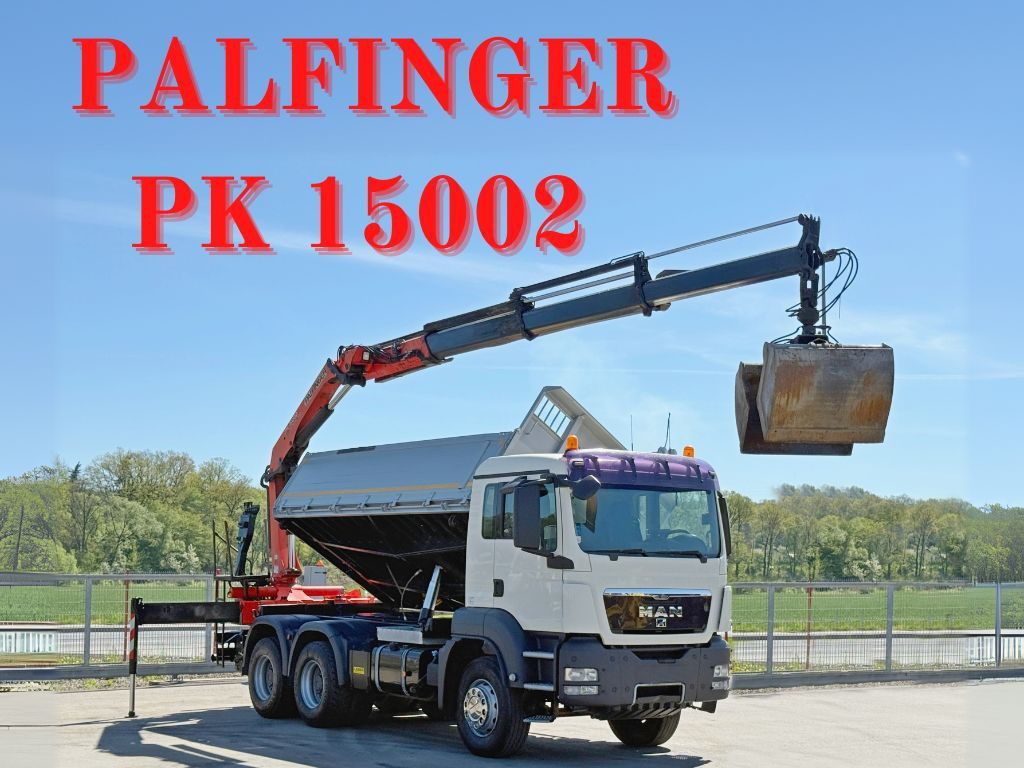 MAN TGS 33.360*KIPPER 4,95 m *PK 15002 * 6x4 - Kallurauto, Kraanaga veoauto: pilt 1 MAN TGS 33.360*KIPPER 4,95 m *PK 15002 * 6x4 - Kallurauto, Kraanaga veoauto: pilt 1