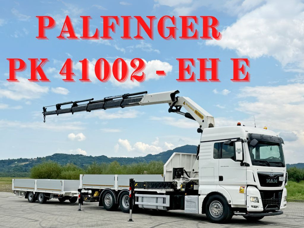 MAN TGX 26.440 * PK 41002-EH E + FUNK + Anhänger*TOP - Kraanaga veoauto: pilt 1 MAN TGX 26.440 * PK 41002-EH E + FUNK + Anhänger*TOP - Kraanaga veoauto: pilt 1