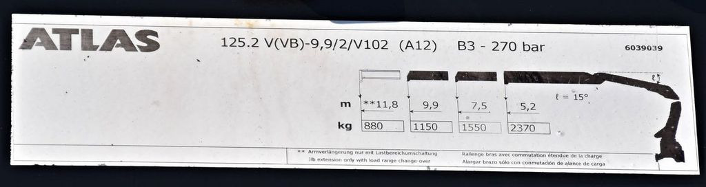 Kraanaga veoauto MAN TGX 26.440 Pritsche 6,60 m* ATLAS 125.2V-A12VB MAN TGX 26.440 Pritsche 6,60 m* ATLAS 125.2V-A12VB: pilt 8