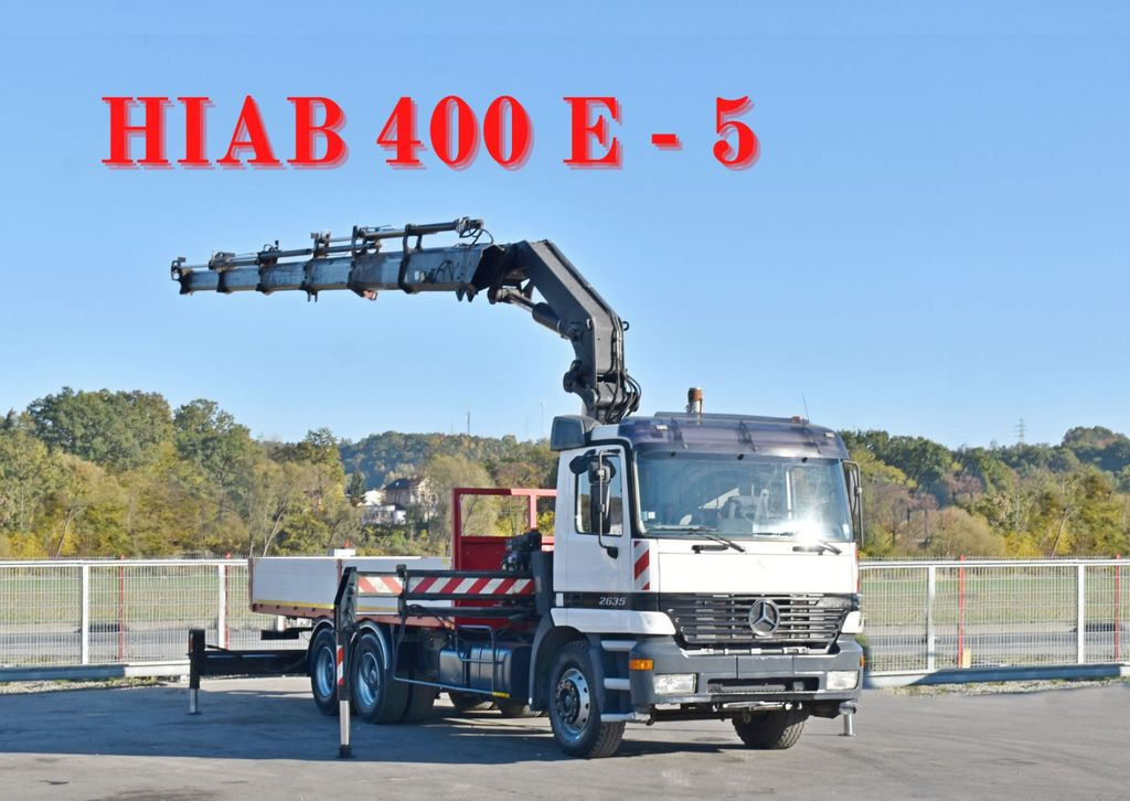 Mercedes-Benz ACTROS 2635 Pritsche 6,40m + HIAB 400 E-5 + FUNK Mercedes-Benz ACTROS 2635 Pritsche 6,40m + HIAB 400 E-5 + FUNK - Kraanaga veoauto: pilt 1 Mercedes-Benz ACTROS 2635 Pritsche 6,40m + HIAB 400 E-5 + FUNK Mercedes-Benz ACTROS 2635 Pritsche 6,40m + HIAB 400 E-5 + FUNK - Kraanaga veoauto: pilt 1
