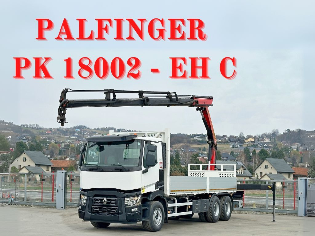 Renault C 380 *PRITSCHE 6,80m * PK 18002-EH C + FUNK*6x4 - Kraanaga veoauto: pilt 1 Renault C 380 *PRITSCHE 6,80m * PK 18002-EH C + FUNK*6x4 - Kraanaga veoauto: pilt 1