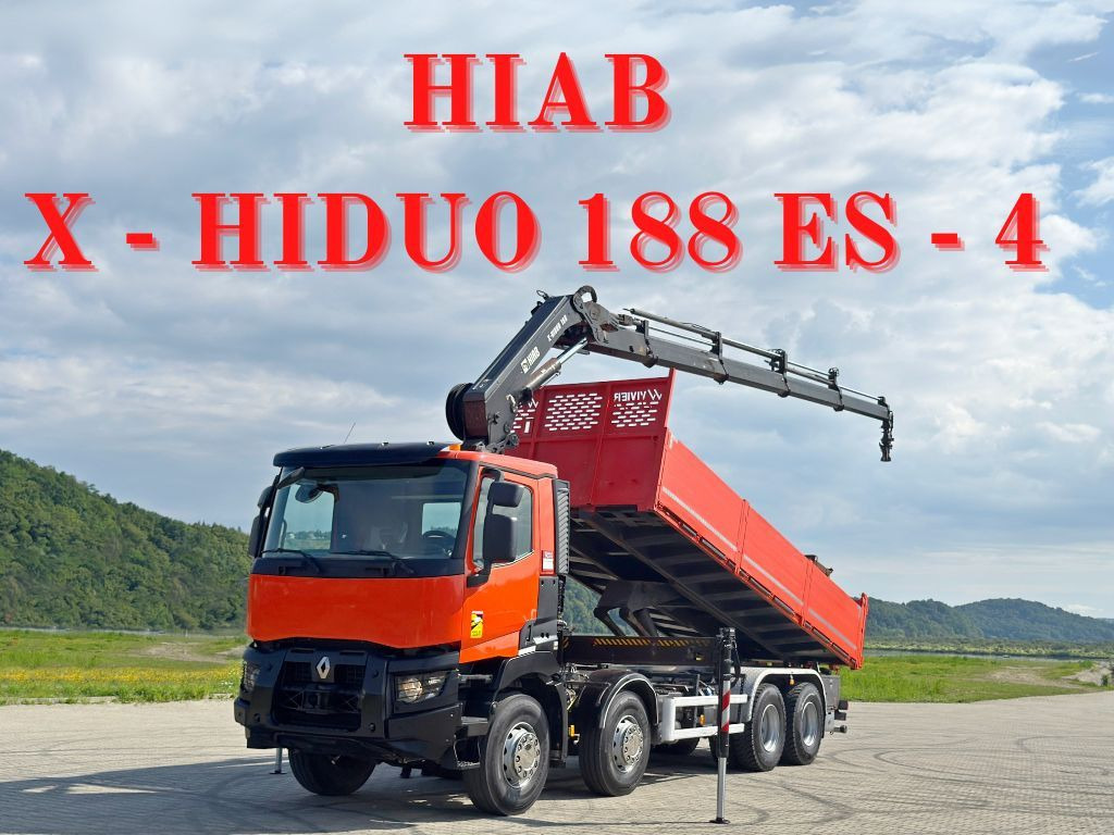 Renault C 430 *KIPPER 6,80m* HIAB X-HIDUO 188 ES-4 * 8x4 - Kraanaga veoauto: pilt 1 Renault C 430 *KIPPER 6,80m* HIAB X-HIDUO 188 ES-4 * 8x4 - Kraanaga veoauto: pilt 1