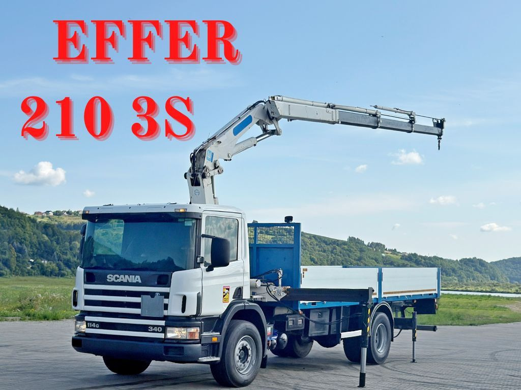 Scania 114 G 340 * PRITSCHE 7,00m * EFFER 210 3S + FUNK - Kraanaga veoauto: pilt 1 Scania 114 G 340 * PRITSCHE 7,00m * EFFER 210 3S + FUNK - Kraanaga veoauto: pilt 1
