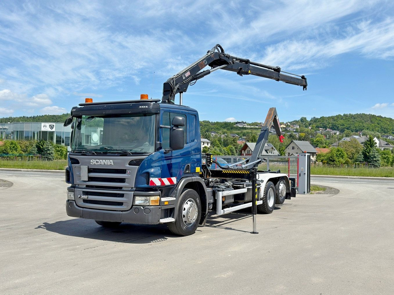Scania P 360 * ABROLLKIPPER * HIAB 111 BS -2 HIDUO/FUNK - Konkstõstukiga veoauto, Kraanaga veoauto: pilt 2 Scania P 360 * ABROLLKIPPER * HIAB 111 BS -2 HIDUO/FUNK - Konkstõstukiga veoauto, Kraanaga veoauto: pilt 2