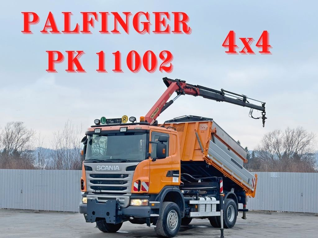Scania R 420 KIPPER 4,15 m * PK 11002/FUNK * sandblaste - Kraanaga veoauto: pilt 1 Scania R 420 KIPPER 4,15 m * PK 11002/FUNK * sandblaste - Kraanaga veoauto: pilt 1