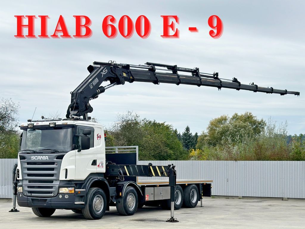 Scania R 620*PLATFORM 6,45m*HIAB 600 E - 9 + FUNK / 8x4 - Kraanaga veoauto: pilt 1 Scania R 620*PLATFORM 6,45m*HIAB 600 E - 9 + FUNK / 8x4 - Kraanaga veoauto: pilt 1