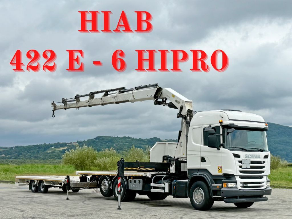 Scania R440 * HIAB 422 E-6 HIPRO + FUNK + Anhänger! 6x4 - Kraanaga veoauto: pilt 1 Scania R440 * HIAB 422 E-6 HIPRO + FUNK + Anhänger! 6x4 - Kraanaga veoauto: pilt 1