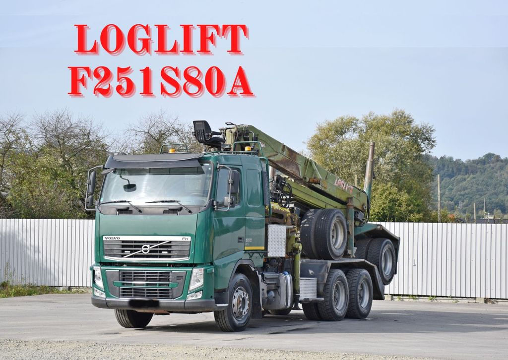Volvo FH 500 * LOGLIFT F251 S80A + Anhänger /6x4 - Metsaveok, Kraanaga veoauto: pilt 1 Volvo FH 500 * LOGLIFT F251 S80A + Anhänger /6x4 - Metsaveok, Kraanaga veoauto: pilt 1