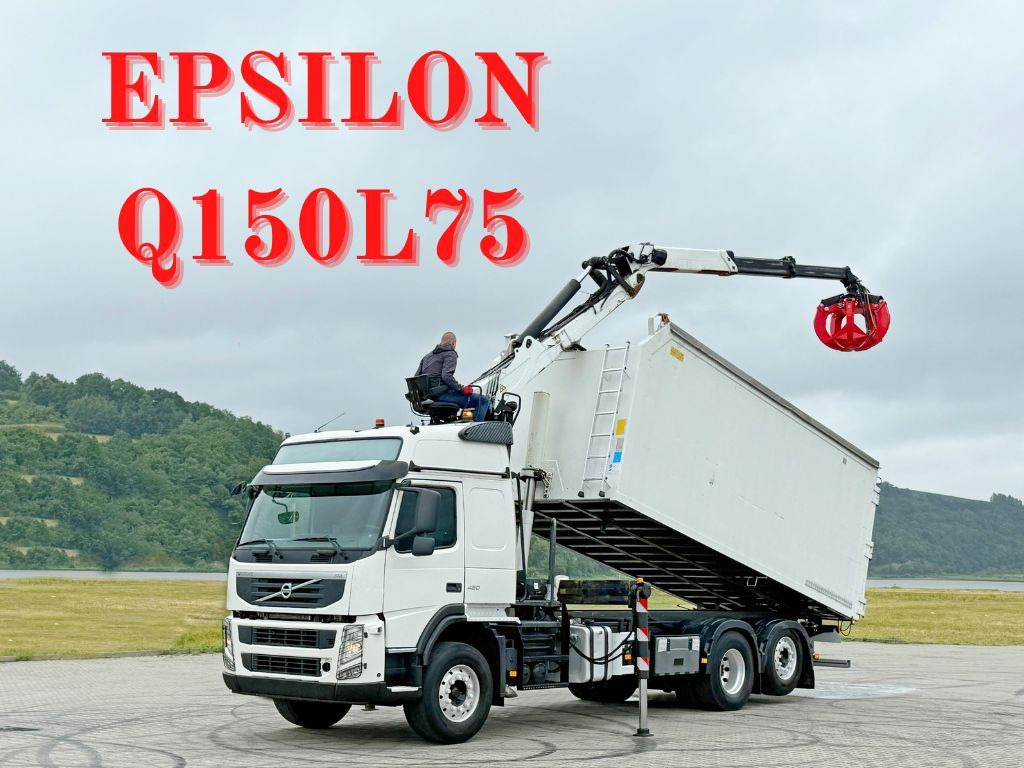 Volvo FM 420 Kipper 6,20 m * EPSILON Q150L75 *TOP - Konkstõstukiga veoauto, Kraanaga veoauto: pilt 1 Volvo FM 420 Kipper 6,20 m * EPSILON Q150L75 *TOP - Konkstõstukiga veoauto, Kraanaga veoauto: pilt 1