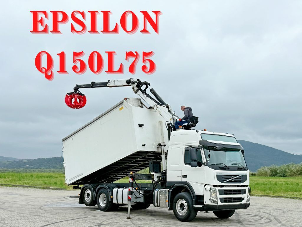 Volvo FM 420 Kipper 6,20 m * EPSILON Q150L75 *TOP - Kallurauto, Kraanaga veoauto: pilt 1 Volvo FM 420 Kipper 6,20 m * EPSILON Q150L75 *TOP - Kallurauto, Kraanaga veoauto: pilt 1