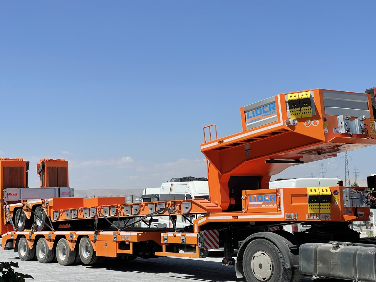 Uus Madal platvormpoolhaagis transporditavad ained rasketehnika LIDER 2025 MODEL NEW LOWBOY TRAILER FROM MANUFACTURER: pilt 8