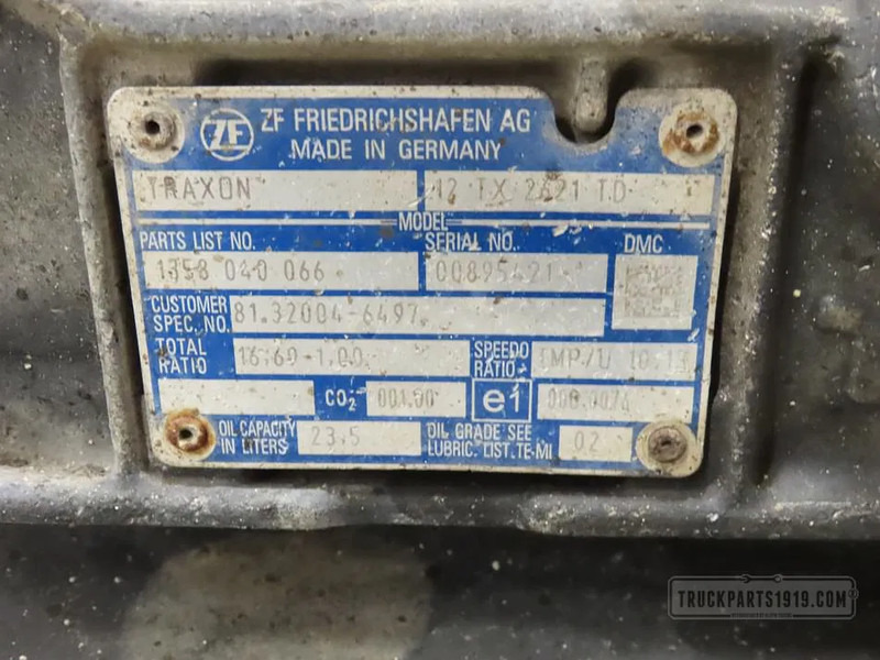 MAN 12TX2621TD IT3 Versnellingsbak Traxon 81.32004-6497 - Käigukast - Veoauto: pilt 3 MAN 12TX2621TD IT3 Versnellingsbak Traxon 81.32004-6497 - Käigukast - Veoauto: pilt 3