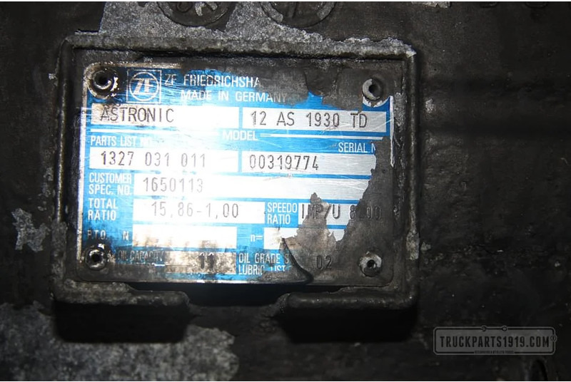 ZF 1650113 ZF Astronic 12AS1930TD - Käigukast - Veoauto: pilt 3 ZF 1650113 ZF Astronic 12AS1930TD - Käigukast - Veoauto: pilt 3