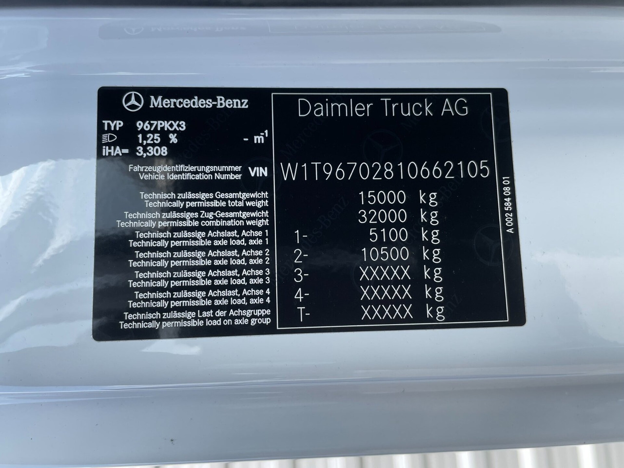Uus Kabiin - Veoauto MB ATEGO CABINE EURO 6 TUNEL VOOR 6 CYL.MOTOR INCL. SEAT 000074A: pilt 13 Uus Kabiin - Veoauto MB ATEGO CABINE EURO 6 TUNEL VOOR 6 CYL.MOTOR INCL. SEAT 000074A: pilt 13