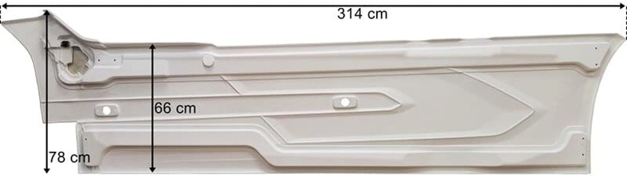 SIDESKIRT RIGHT DAF XG WB4000 H3279 COLOR WITHOUT BRAKET 000235P - Kaitseraud - Veoauto: pilt 2 SIDESKIRT RIGHT DAF XG WB4000 H3279 COLOR WITHOUT BRAKET 000235P - Kaitseraud - Veoauto: pilt 2