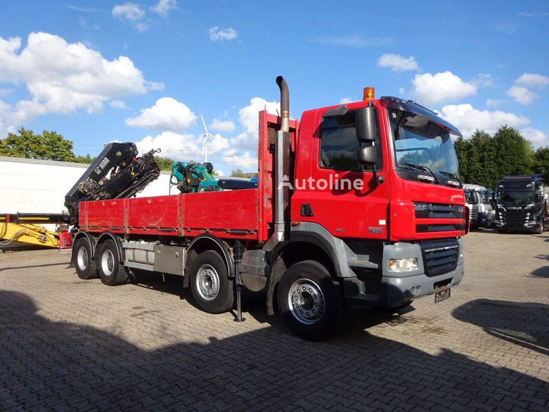 DAF CF 85.410 - Flatbed + crane - Madelveok/ Platvormveok, Kraanaga veoauto: pilt 2 DAF CF 85.410 - Flatbed + crane - Madelveok/ Platvormveok, Kraanaga veoauto: pilt 2