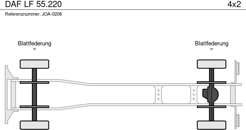 DAF LF 55.220 - Madelveok/ Platvormveok, Kraanaga veoauto: pilt 2 DAF LF 55.220 - Madelveok/ Platvormveok, Kraanaga veoauto: pilt 2