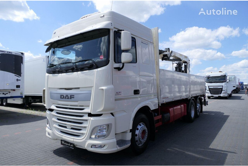 DAF XF 460 - Madelveok/ Platvormveok, Kraanaga veoauto: pilt 1 DAF XF 460 - Madelveok/ Platvormveok, Kraanaga veoauto: pilt 1