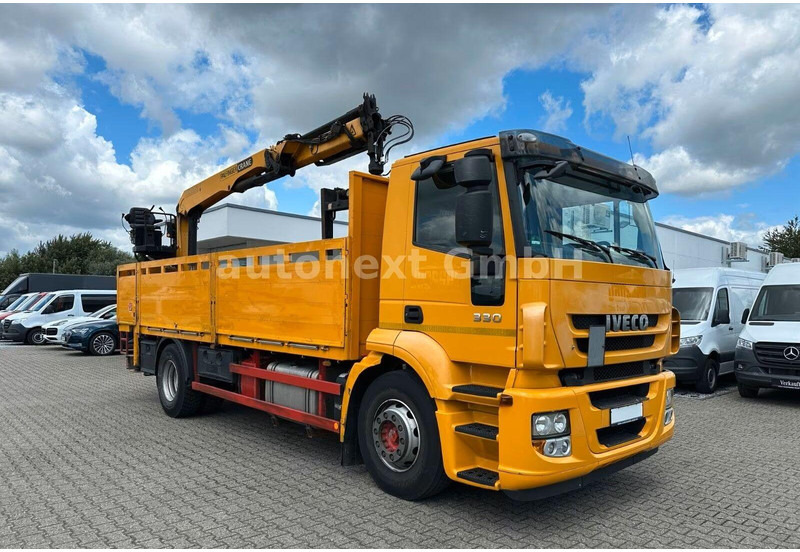 Iveco Stralis 330 - Flatbed truck + crane - Madelveok/ Platvormveok, Kraanaga veoauto: pilt 2 Iveco Stralis 330 - Flatbed truck + crane - Madelveok/ Platvormveok, Kraanaga veoauto: pilt 2