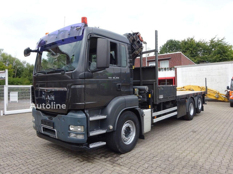 MAN TGS 26.360 - Open flatbed+crane 6x2 - Madelveok/ Platvormveok, Kraanaga veoauto: pilt 1 MAN TGS 26.360 - Open flatbed+crane 6x2 - Madelveok/ Platvormveok, Kraanaga veoauto: pilt 1