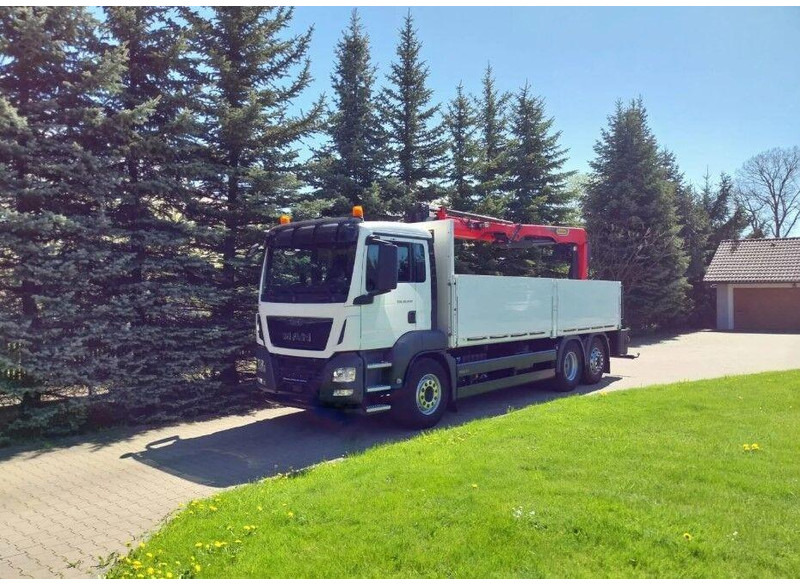 MAN TGS 26.400 Flatbed + Crane Palfinger PK 23001L - Madelveok/ Platvormveok, Kraanaga veoauto: pilt 1 MAN TGS 26.400 Flatbed + Crane Palfinger PK 23001L - Madelveok/ Platvormveok, Kraanaga veoauto: pilt 1
