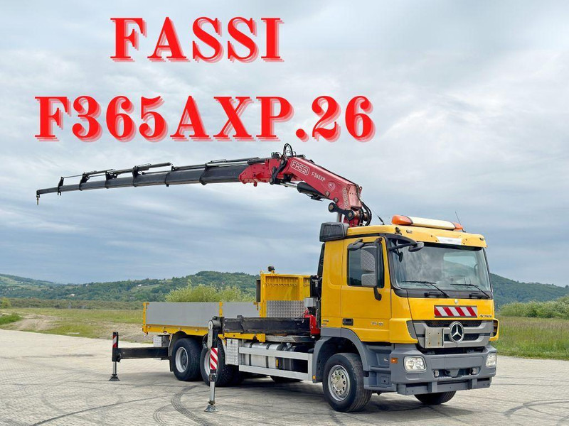 Mercedes-Benz ACTROS 2646 * FASSI F365AXP.26 + FUNK * 6x4 - Madelveok/ Platvormveok, Kraanaga veoauto: pilt 1 Mercedes-Benz ACTROS 2646 * FASSI F365AXP.26 + FUNK * 6x4 - Madelveok/ Platvormveok, Kraanaga veoauto: pilt 1