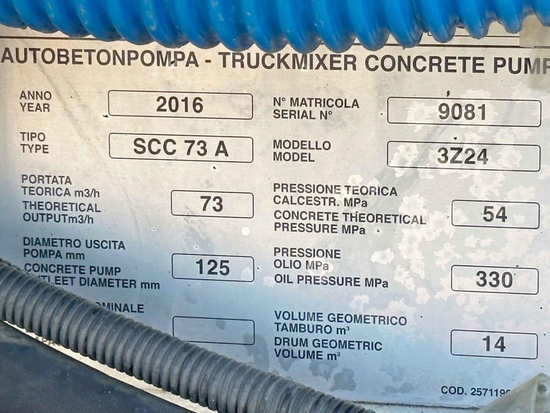 Mercedes-Benz AROCS 3743 * Betonpumpe + FUNK * 8x4 * TOP liising Mercedes-Benz AROCS 3743 * Betonpumpe + FUNK * 8x4 * TOP: pilt 12