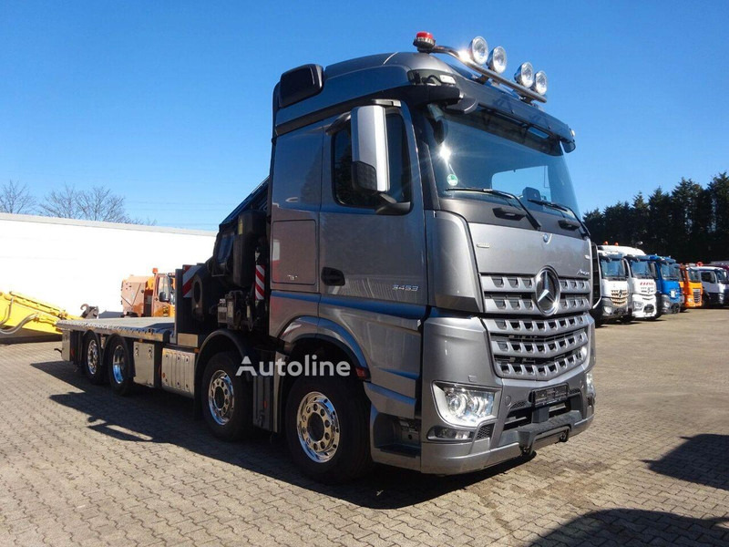 Mercedes-Benz Arocs 3453 8x2 Open Flatbed + Crane Fassi F820 - Madelveok/ Platvormveok, Kraanaga veoauto: pilt 1 Mercedes-Benz Arocs 3453 8x2 Open Flatbed + Crane Fassi F820 - Madelveok/ Platvormveok, Kraanaga veoauto: pilt 1