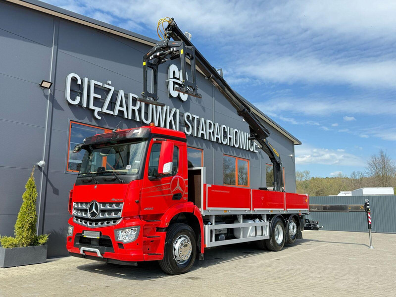 Mercedes-Benz Arocs Actros 2532 / E6 / 6x2 / skrzynia + żuraw Palfinger / budo - Madelveok/ Platvormveok, Kraanaga veoauto: pilt 1 Mercedes-Benz Arocs Actros 2532 / E6 / 6x2 / skrzynia + żuraw Palfinger / budo - Madelveok/ Platvormveok, Kraanaga veoauto: pilt 1