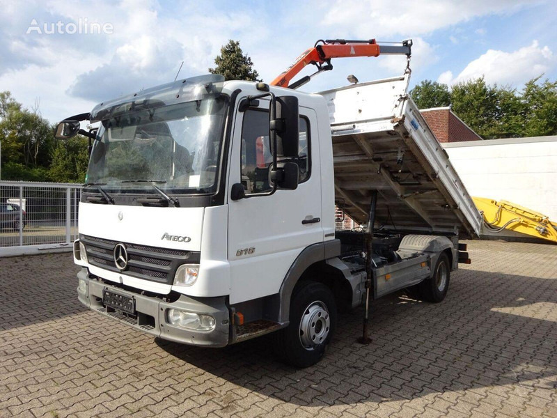 Mercedes-Benz Atego 818 - 3 way tipper+crane - Kallurauto, Kraanaga veoauto: pilt 1 Mercedes-Benz Atego 818 - 3 way tipper+crane - Kallurauto, Kraanaga veoauto: pilt 1