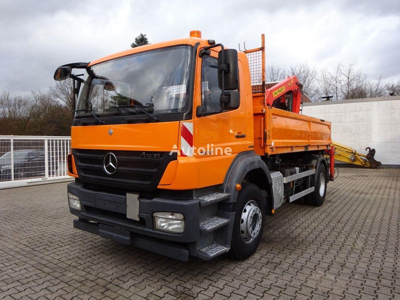 Mercedes-Benz Axor 1833 - 2 way tipper+crane - Kallurauto, Kraanaga veoauto: pilt 1 Mercedes-Benz Axor 1833 - 2 way tipper+crane - Kallurauto, Kraanaga veoauto: pilt 1