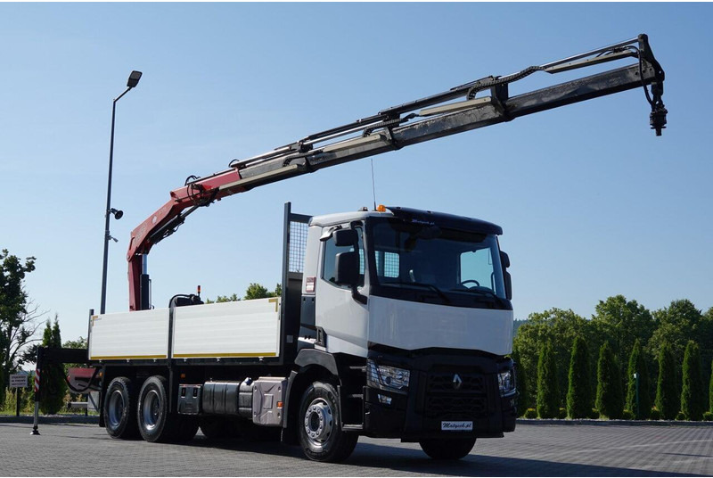 Renault C 380 / 6X4 / SKRZYNIOWY 6.4 M / + HDS FASSI F175A / MAX UDŹWIG - Madelveok/ Platvormveok, Kraanaga veoauto: pilt 2 Renault C 380 / 6X4 / SKRZYNIOWY 6.4 M / + HDS FASSI F175A / MAX UDŹWIG - Madelveok/ Platvormveok, Kraanaga veoauto: pilt 2