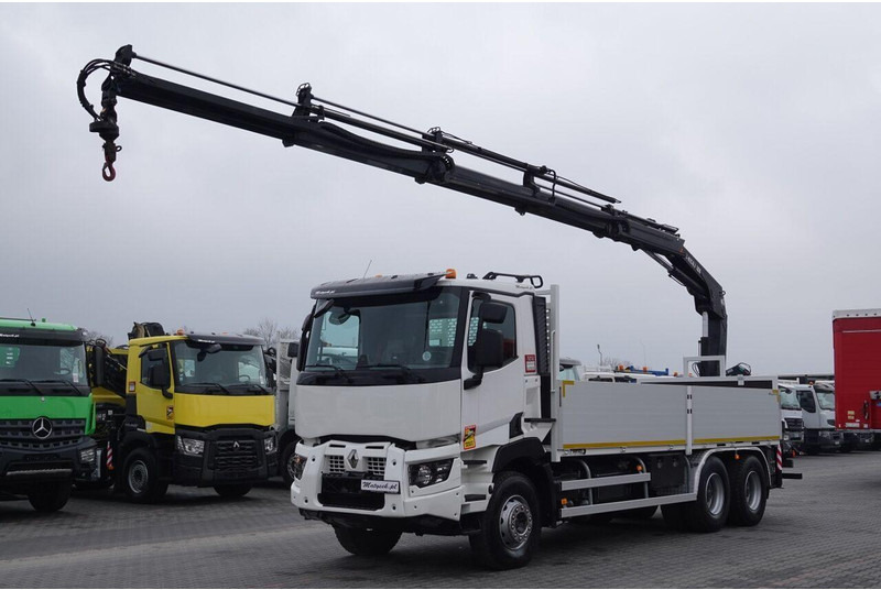 Renault C 380 / 6x4 / SKRZYNIOWY 6,6 m / + HDS HIAB 188 x-hiduo wysów: 1 - Madelveok/ Platvormveok, Kraanaga veoauto: pilt 2 Renault C 380 / 6x4 / SKRZYNIOWY 6,6 m / + HDS HIAB 188 x-hiduo wysów: 1 - Madelveok/ Platvormveok, Kraanaga veoauto: pilt 2