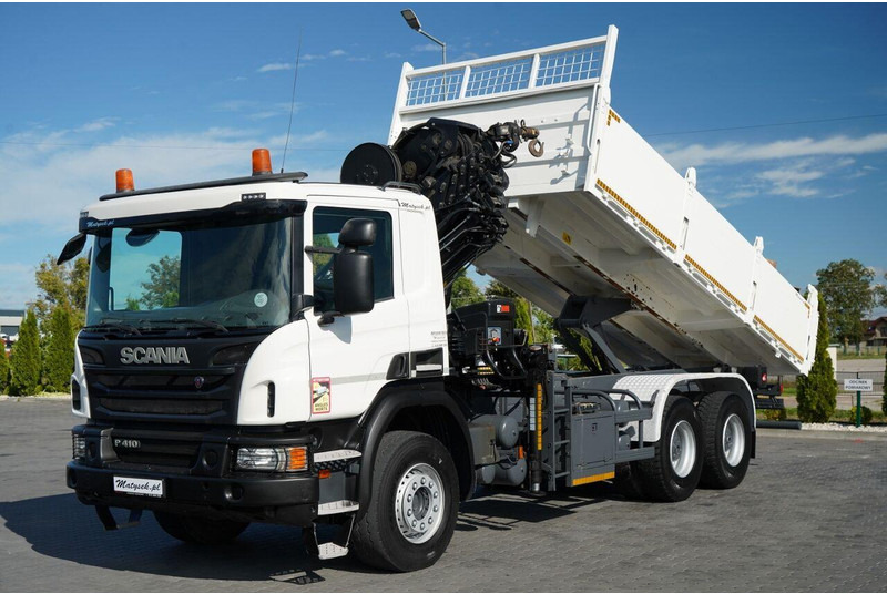Scania P 410 / 6x4 / WYWROTKA - 6 M + HDS HIAB XS 211 / STEROWANIE RADI - Kallurauto, Kraanaga veoauto: pilt 1 Scania P 410 / 6x4 / WYWROTKA - 6 M + HDS HIAB XS 211 / STEROWANIE RADI - Kallurauto, Kraanaga veoauto: pilt 1