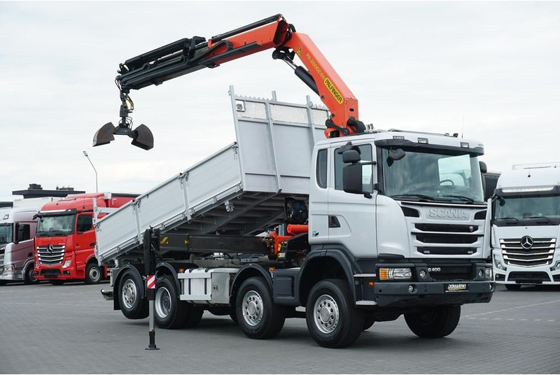 Scanvo G 400 / E 5 / 8 X 4 / 4 x 4 / WYWROTKA + HDS / TRIDEM / PALFINGE - Kallurauto, Kraanaga veoauto: pilt 2 Scanvo G 400 / E 5 / 8 X 4 / 4 x 4 / WYWROTKA + HDS / TRIDEM / PALFINGE - Kallurauto, Kraanaga veoauto: pilt 2