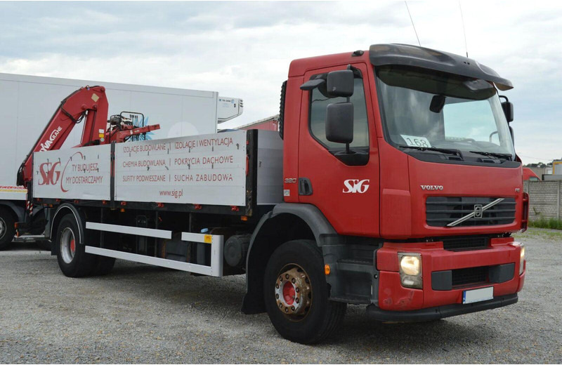 Volvo FE 18.320 FLATBED CRANE - Madelveok/ Platvormveok, Kraanaga veoauto: pilt 3 Volvo FE 18.320 FLATBED CRANE - Madelveok/ Platvormveok, Kraanaga veoauto: pilt 3