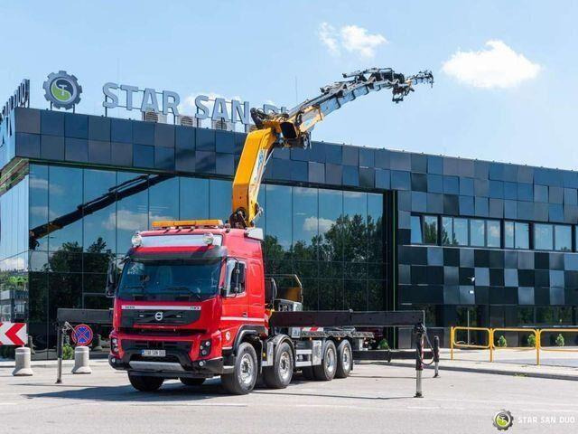 Volvo FMX 500 8x2 Effer 585 Fly Jib Winch Crane Kran - Madelveok/ Platvormveok, Kraanaga veoauto: pilt 1 Volvo FMX 500 8x2 Effer 585 Fly Jib Winch Crane Kran - Madelveok/ Platvormveok, Kraanaga veoauto: pilt 1