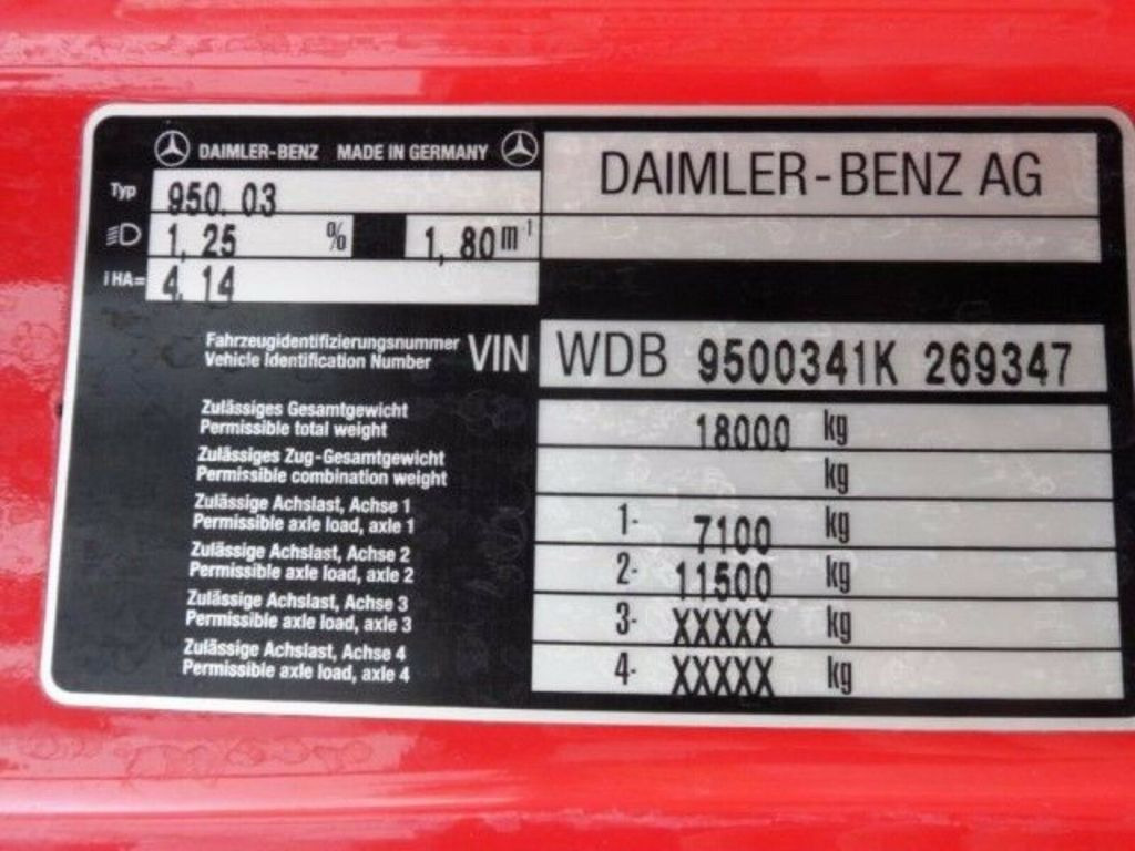 Tuletõrjeauto Mercedes-Benz ACTROS 1835 Feuerwehr 2080 L Fire Unit !!: pilt 15