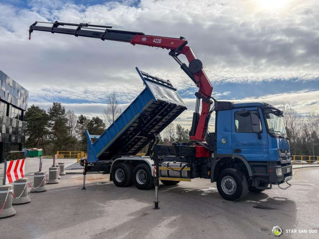 Uus Kallurauto Mercedes-Benz  ACTROS 3341 6x6 HMF 4220 K4 CRANE KIPPER: pilt 7