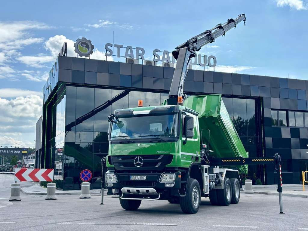 Mercedes-Benz ACTROS 3346 6x6 HIAB 244EP-4 Crane Kipper - Kraanaga veoauto: pilt 1 Mercedes-Benz ACTROS 3346 6x6 HIAB 244EP-4 Crane Kipper - Kraanaga veoauto: pilt 1