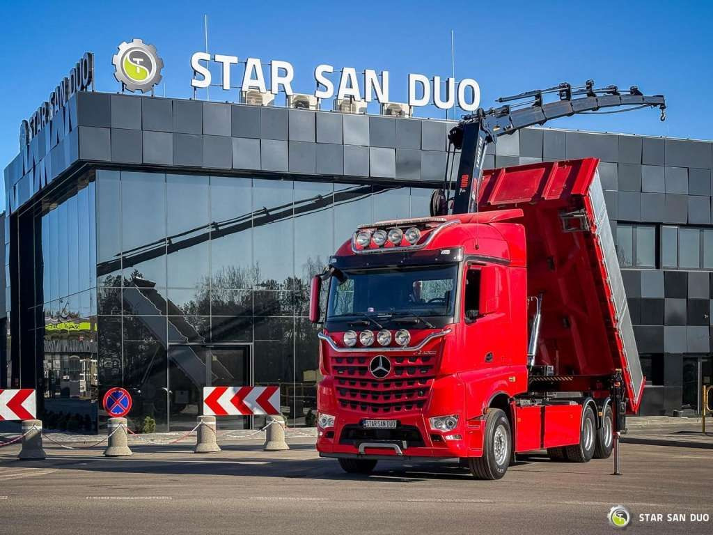 Mercedes-Benz AROCS 3358L 6x4 HIAB 192X-HIPRO E-6 Crane Kippe - Kraanaga veoauto: pilt 1 Mercedes-Benz AROCS 3358L 6x4 HIAB 192X-HIPRO E-6 Crane Kippe - Kraanaga veoauto: pilt 1