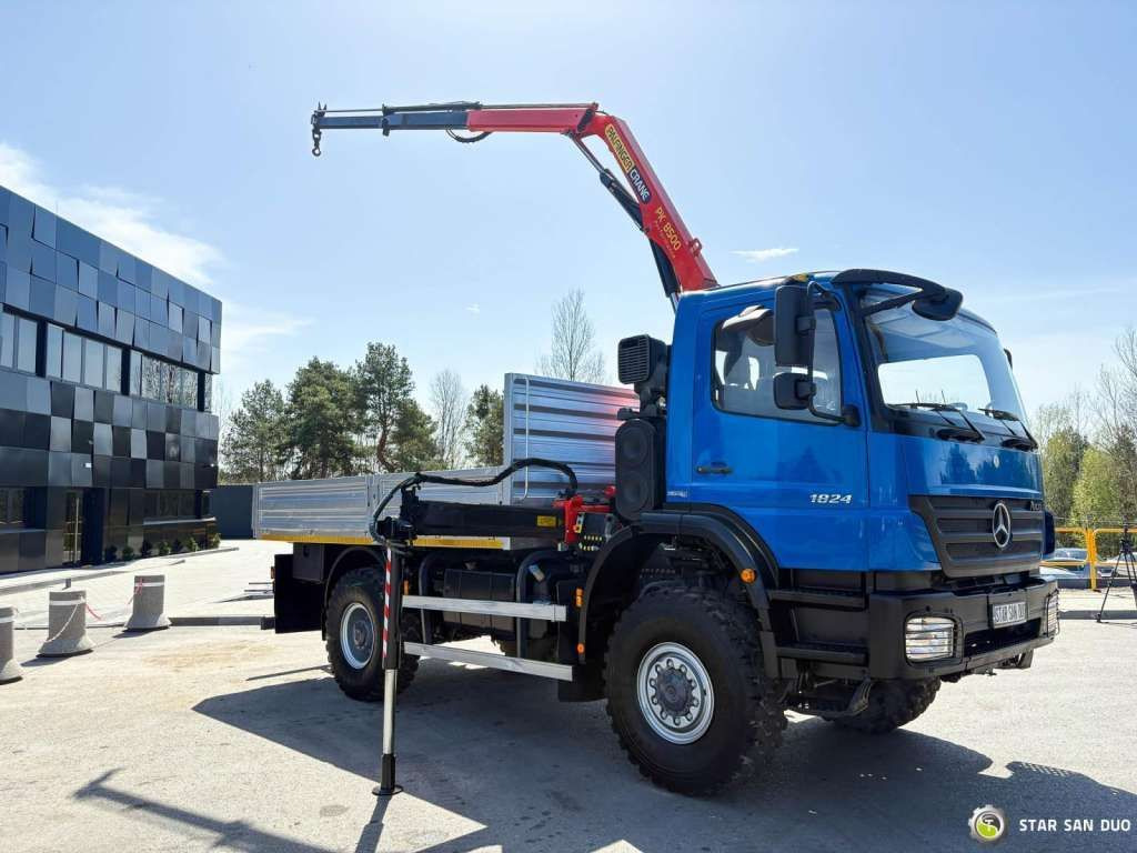Mercedes-Benz AXOR 1824 4x4 PALFINGER PK 8500 Crane Kran - Kraanaga veoauto: pilt 2 Mercedes-Benz AXOR 1824 4x4 PALFINGER PK 8500 Crane Kran - Kraanaga veoauto: pilt 2